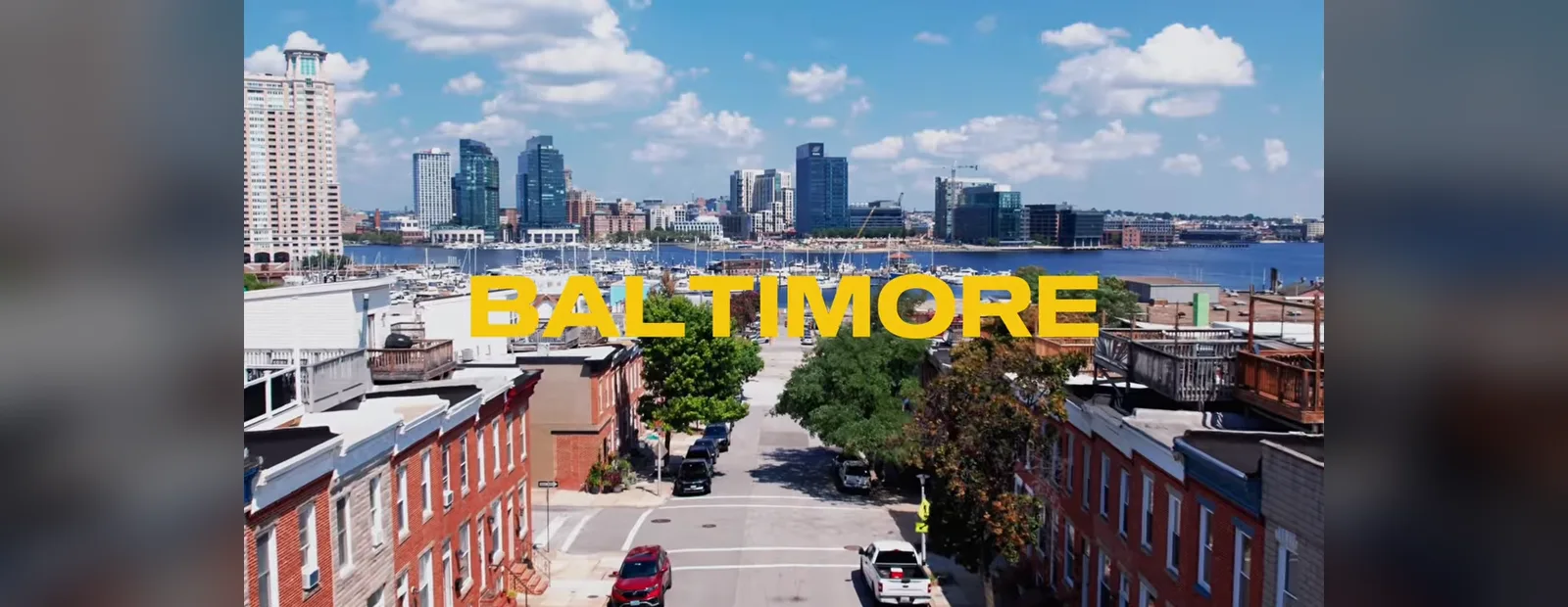 Baltimore, vue aérienne, extraite de la vidéo d'Enzo sur l'accompagnement